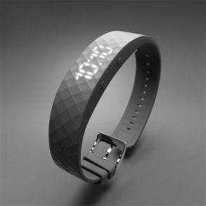 Grått armband med tid, datum och 8 återkommande alarm - Fibex Vibrating Reminder Watch FIBEX8V02