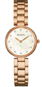 Sofistikerat damur - Bulova Ladies Rose Gold Watch 97S111