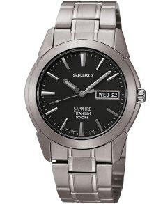 Silverfärgad titanklocka med 10 bar vattentäthet - Seiko Sapphire Titan SGG731P1