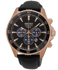 Kronografklocka med självlysande beläggning och solcellsenergi - Seiko Solar SSC448P1