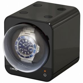 Svart Watch Winder till en klocka, utan adapter - Beco Boxy Fancy Brick