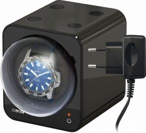 WatchWinder i svart med plats för en klocka - Beco Boxy Fancy Brick