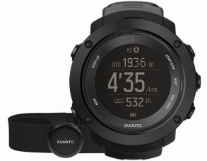 Svart sportklocka med pulsbälte och GPS - Suunto Ambit3 Vertical Black (HR)