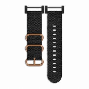 Svart textilarmband - Suunto Essential Copper Black Textile Strap kit SS022482000 - RIP