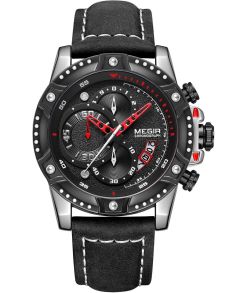 Tuff urtavla med häftiga färger - Megir Chronograph ML2130GS-BK-1