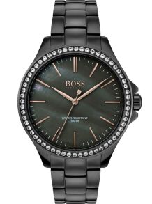 Kvartsur med 5 bar vattentäthet samt kristaller - Hugo Boss Black Victoria 1502458