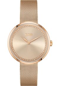 Glittrande minimalism i rödguldsfärgat stål - Hugo Boss Praise 1502548