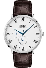 Romerska siffror och brunt läderarmband - Hugo Boss Black William 1513617