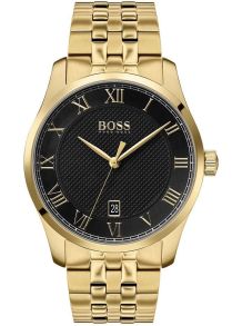 Romerska siffror på svart urtavla, guldfärgat stål - Hugo Boss Black Master 1513739