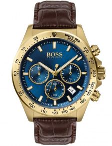 Magnifik armbandsklocka med brunt läderarmband - Hugo Boss Black Hero Sports 1513756