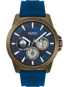Blått silikonarmband, extra urtavlor med viss insyn till urverk - Hugo Boss Twist 1530130