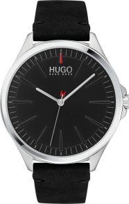 Svart läder, silverfärgat stål och lagom ren och enkel minimalism - Hugo Boss Smash 1530133