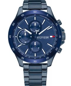 Funktionell armbandsklocka i blått stål - Tommy Hilfiger Bank 1791720