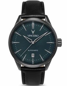 Markörerna är utmärkta med var femte sekund/minut - Vincero Icon Automatic Gunmetal/Slate Blue Sla-Gun-Y02