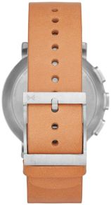 Brunt läderarmband till Skagen Connected Titanium Hagen Smartwatch Hybrid SKT1104