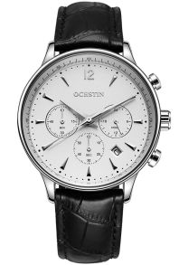 Stilig klocka med kronograf med extra urskivor - Ochstin Chronograph 6050-SLWHBL