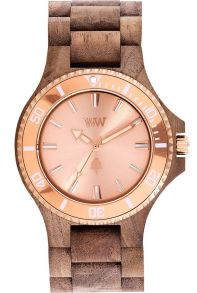 Eftersom den är gjord av trä, så får den ett mycket individuellt utseende - WeWood Date MB Nut Rough Rose Gold 70362727