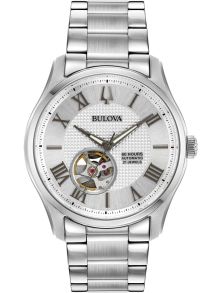 Mycket elegant, men också mycket diskret... i silverfärg och med romerska siffror - Bulova Wilton 96A207