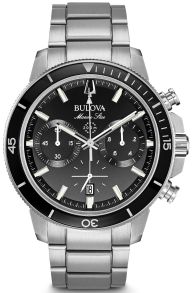 Herrur med roterande bezel och kronograf - Bulova Marine Star Chronograph Men's 96B272