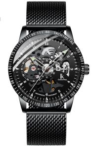 Takymeter och mesharmband... genomskinlig fram och bak - IK Colouring Skeleton Automatic 98226G-BLBLBLMS