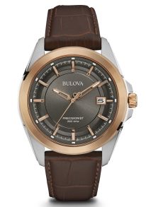 Rostfritt stål och läder för världens mest precisa urverk - Bulova Precisionist UHF 98B267