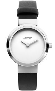 Damur med dansk formgivning och svart läderarmband - Aistrup Infinity AIW007601