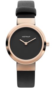 Damur i rödguld och svart, med läderarmband - Aistrup Infinity AIW007605