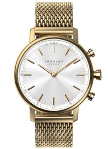 Unisex-klocka med guldfärgat armband i rostfritt stål - Kronaby Carat A1000-0716