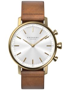 Armband i klassiskt brunt läder - Kronaby Carat A1000-0717