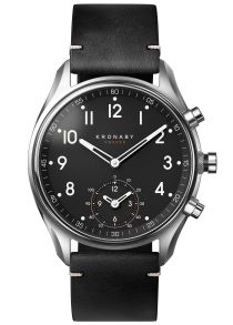 Extra urskiva och svart läderarmband - Kronaby Apex A1000-1399