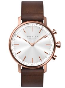 Elegant brunt läderarmband - Kronaby Carat A1000-1401