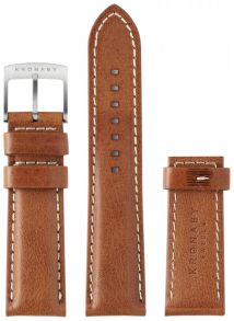 Brunt läderarmband - Kronaby Brown Leather Strap 22mm A1000-0180