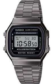 Grå digitalklocka med hartsboett - Casio Classic A168WEGG-1AEF