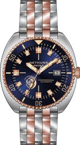 Självlysande beläggning och roterande bezel - Nethuns Aqua II Steel 300M Automatic Diver A2S312