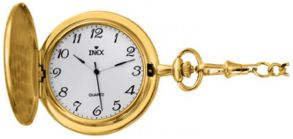 Guldfärgad fickklocka - Inex Pocket Gold/White A31877D0A - LQ2
