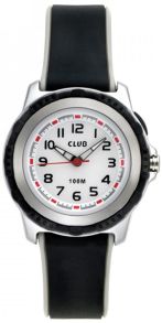 Barnklocka med ljus för urskivan, och vattentätt - Club 100M Black Grey A47104-5S0A