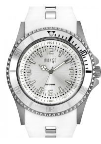 Elegant kvartsur i vitt och silver - Mango A68344S4I - LQ
