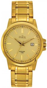 Helt guldfärgad klocka med safirglas - Inex Mens Gold/Gold A69466D7I