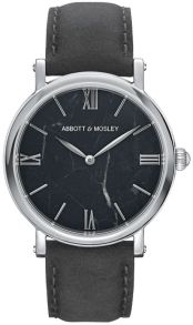 Svart Marquina-marmor - Abbott & Mosley Silver Marquina Grey 40mm AM122