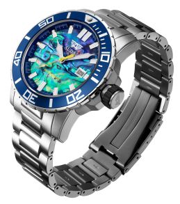 "SJÖna" färger på urtavlan, matchandes dykfunktionerna - Audaz 300M Automatic Reef Diver ADZ-2040-08