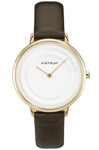 Tunn boett och brunt läderarmband - Aistrup Raindrop AIW007725