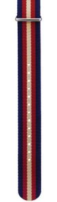 Ersättningsarmband: Nato - IHS 20mm Black Red White Nato strap NATO20BRHRB