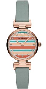 Modern version av 70-talsfärger, på minimalistisk urtavla - Emporio Armani Gianni T-Bar AR11292