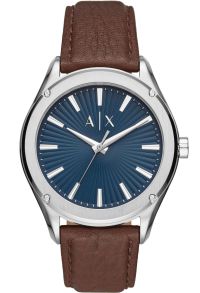 Elegant armbandsklocka med brunt läderarmband - Armani Exchange Fitz AX2804
