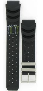 Ett svart silikonarmband - Citizen Promaster Sea Black Silicone Strap for JP1010-00, JP1011-07, JP1014-09