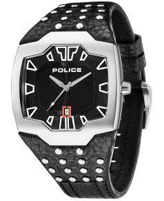 Rå formgivning av Police-armbandsklocka med svart armband - Police Beast PL13634JS/02