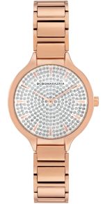 Rödguldsfärgat stål, och någonstans under alla kristaller... så ska det vara pärlemor - BCBG Max Azria Ladies BG50678011