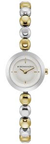 Stålarmbandet är format som små pärlor, vilket får den lilla 22 mm breda boetten att verka stor - BCBG Max Azria Ladies BG50680004