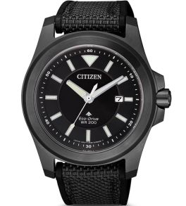 Batteridrivet kvartsur med nylonarmband och 20 bar vattentäthet - Citizen Promaster Land Eco-Drive BN0217-02E