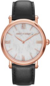 Damur med marmorurskiva - Abbott & Mosley Rose Carrara Black 36mm AM136